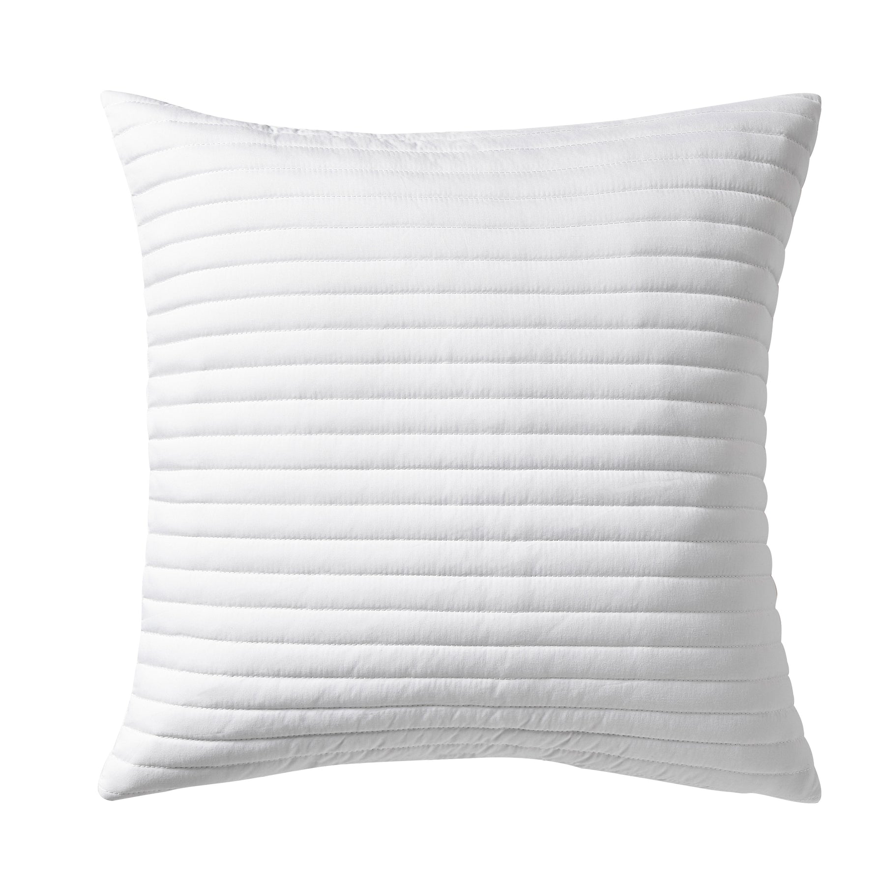 Bianca Quilted Lines Filled Cushion 55cm 55cm White