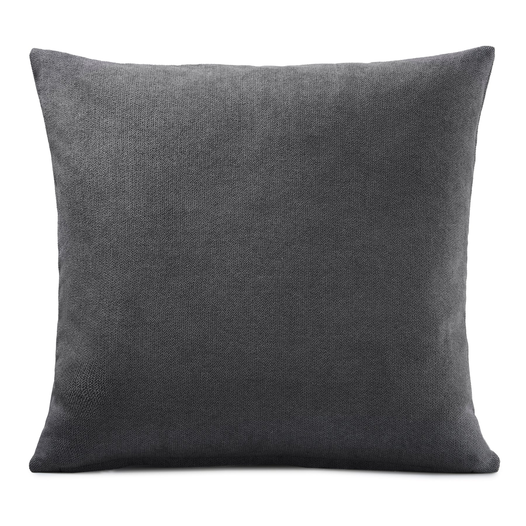 Velvet Chenille Filled Cushion 18x18 Slate