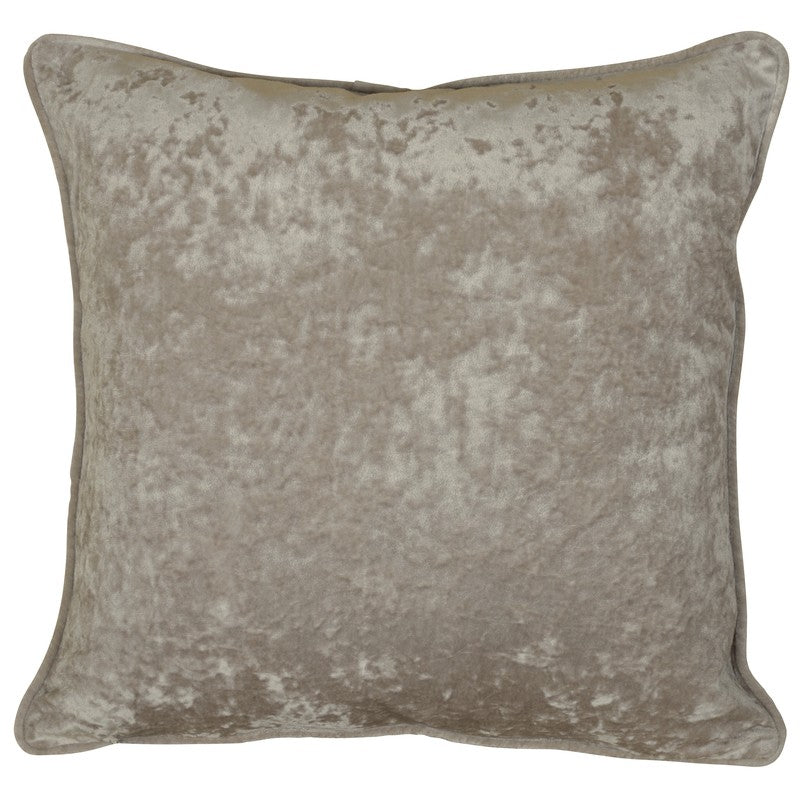 Velvet Filled Cushion 20 x 20 Stone