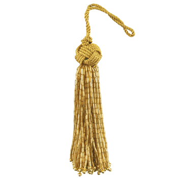 Gold Bead Key Tassel