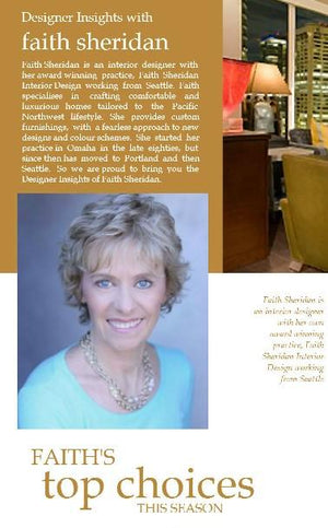 Designer insights with Faith Sheridan