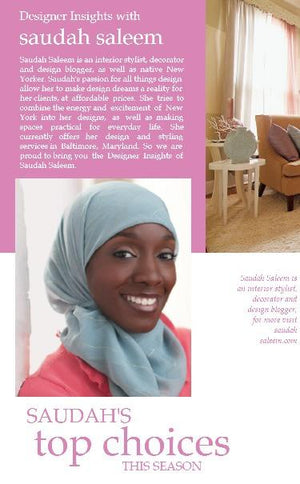 Designer insights with Saudah Saleem
