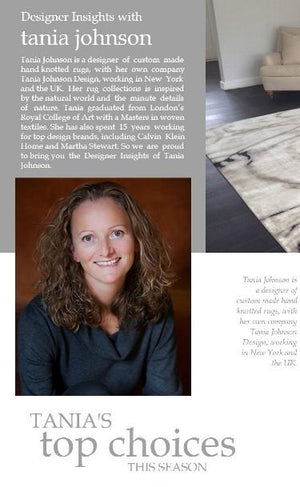 Designer insights with Tania Johnson