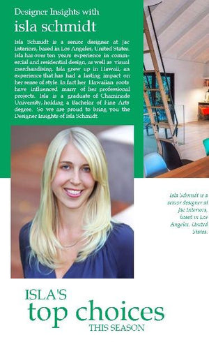 Designer insights with Isla Schmidt