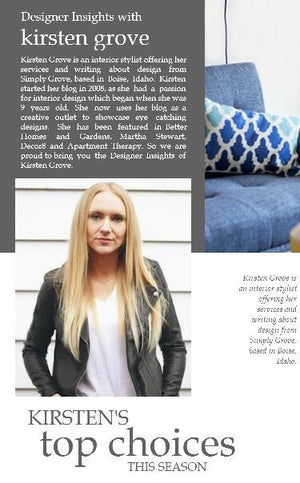 Designer insights with Kirsten Grove