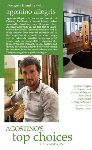 Designer insights with Agostino Allegris