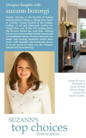 Designer insights with Suzann Bozorgi