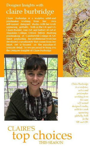 Designer insights with Claire Burbridge