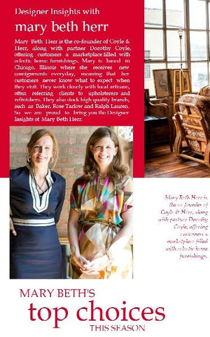 Designer insights with Mary Beth Herr