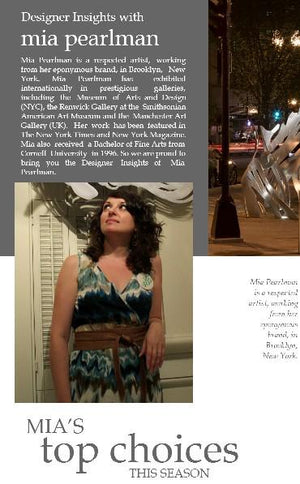 Designer insights with Mia Pearlman