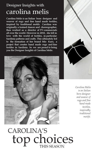 Designer insights with Carolina Melis