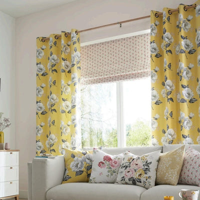 Combining Blinds and Curtains for a Chic Living Room
