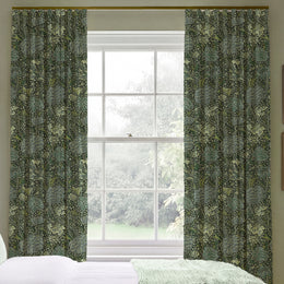William Morris Cray Made To Measure Curtains Navy Blue