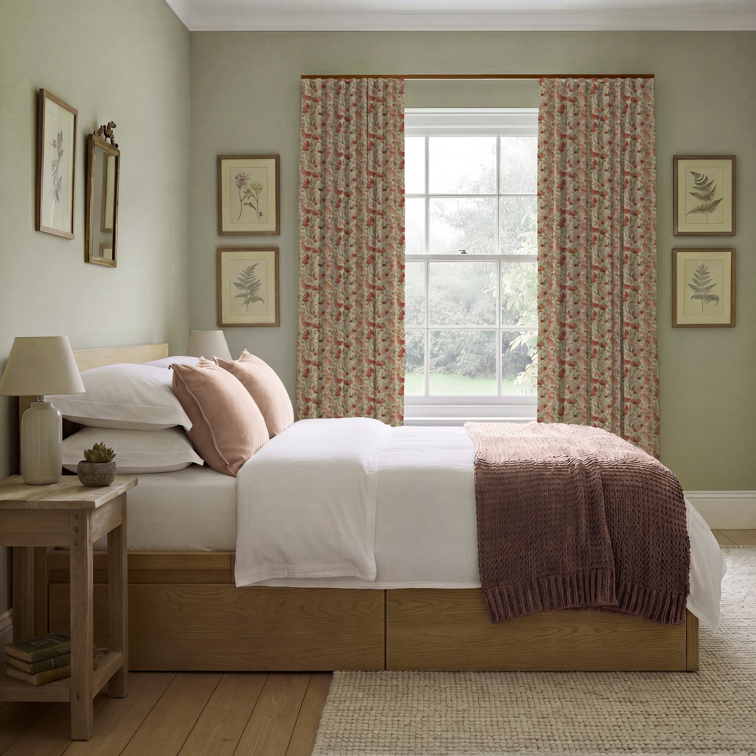 ANTE DECOR Filby Made To Measure Curtains Dusty Rose