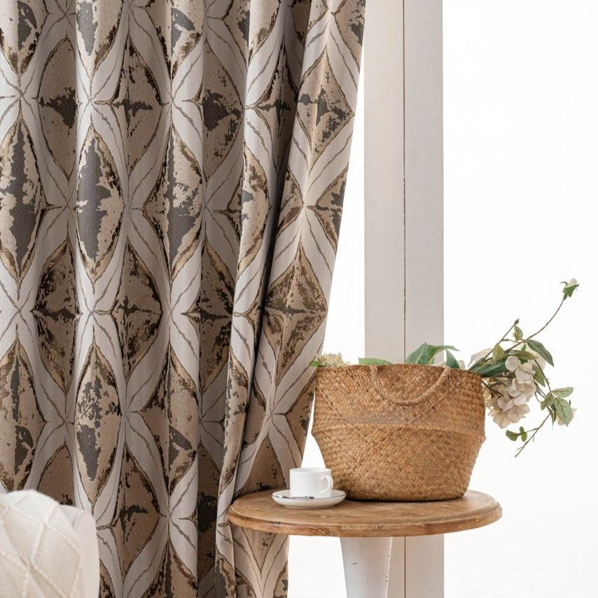 Matrix Ready Made Eyelet Blockout Curtains Gold