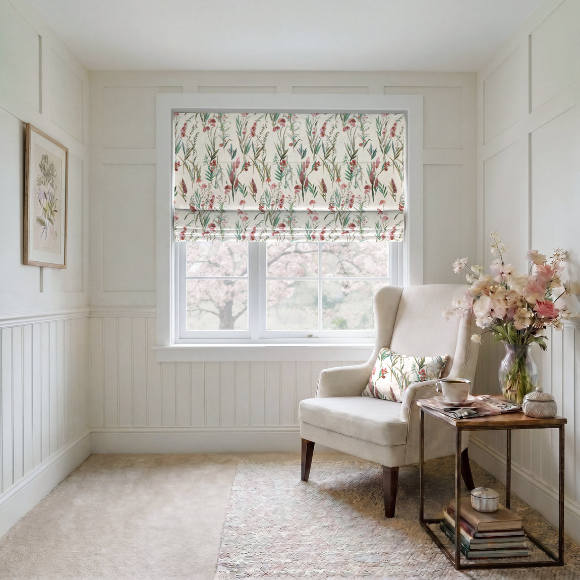 ANTE DECOR Combe Made To Measure Roman Blind Dusty Rose