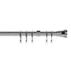 16-19mm Trumpet Pole Extendable Curtain Pole Chrome