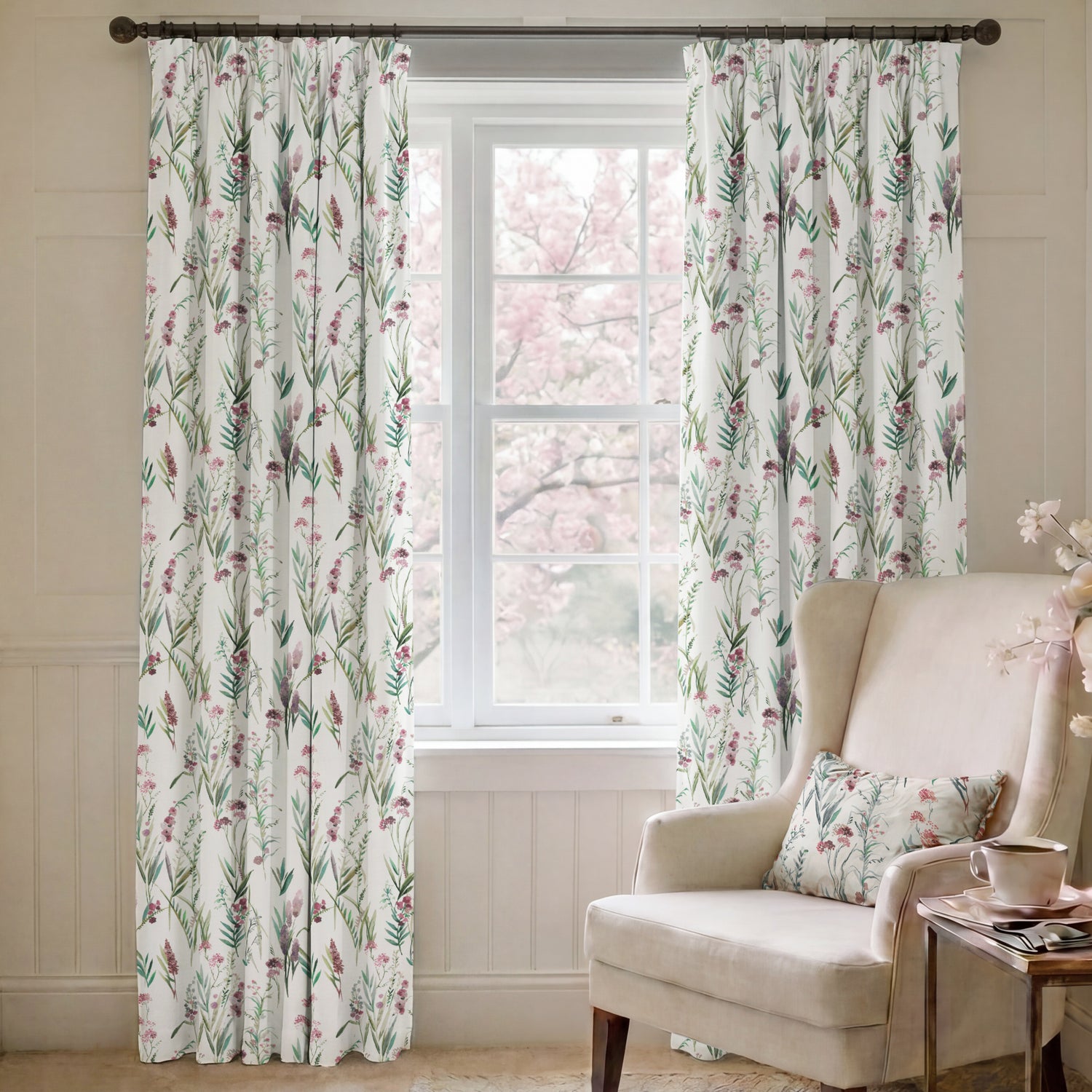 ANTE DECOR Combe Made To Measure Curtains Dusty Rose