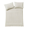 Catherine Lansfield Pintuck Easy Iron Percale Duvet Cover Bedding Set Cream