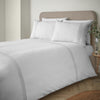 Catherine Lansfield Pintuck Easy Iron Percale Duvet Cover Bedding Set White
