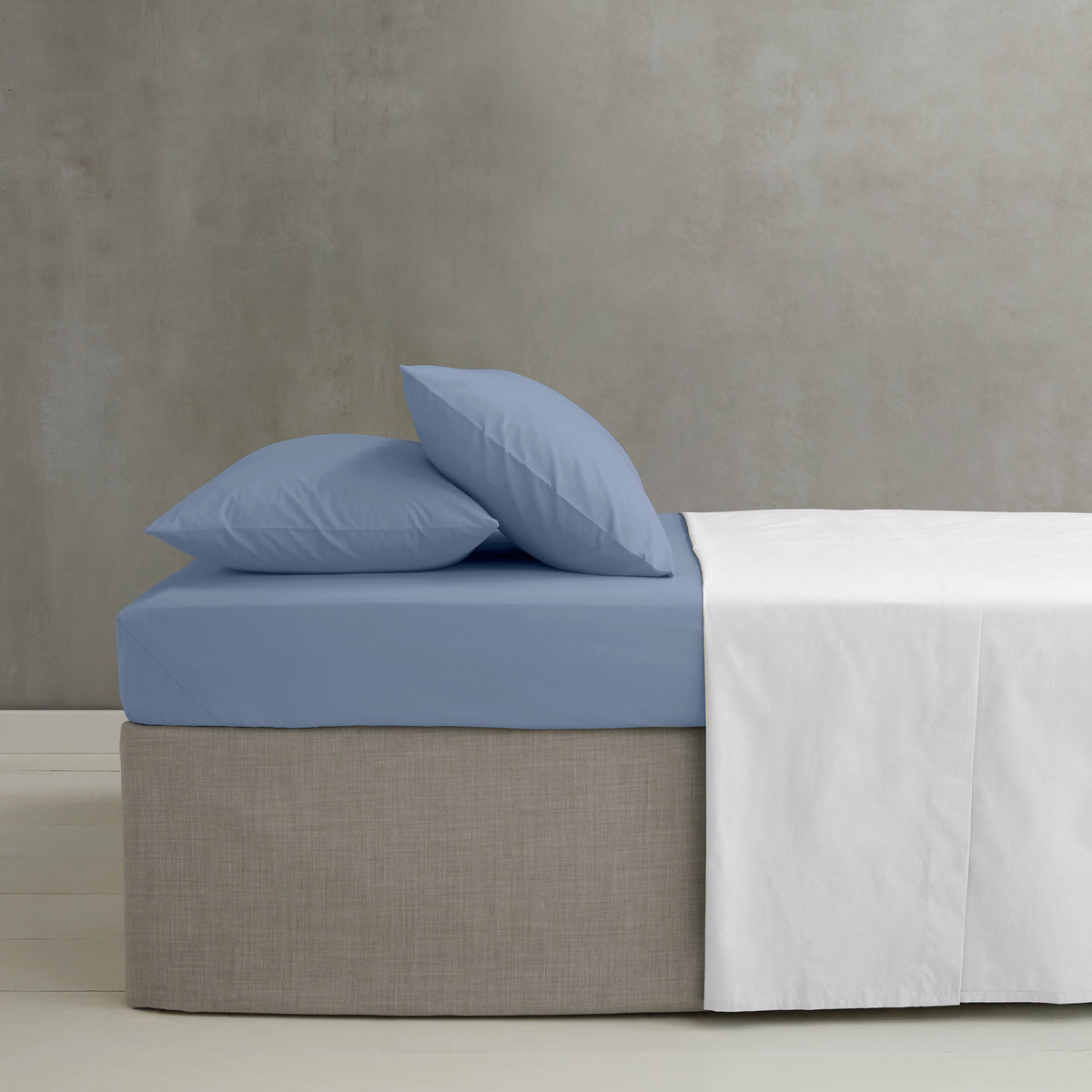 Catherine Lansfield Easy Iron Percale Extra Deep Bed Linen Fitted Sheet Lansfield Blue