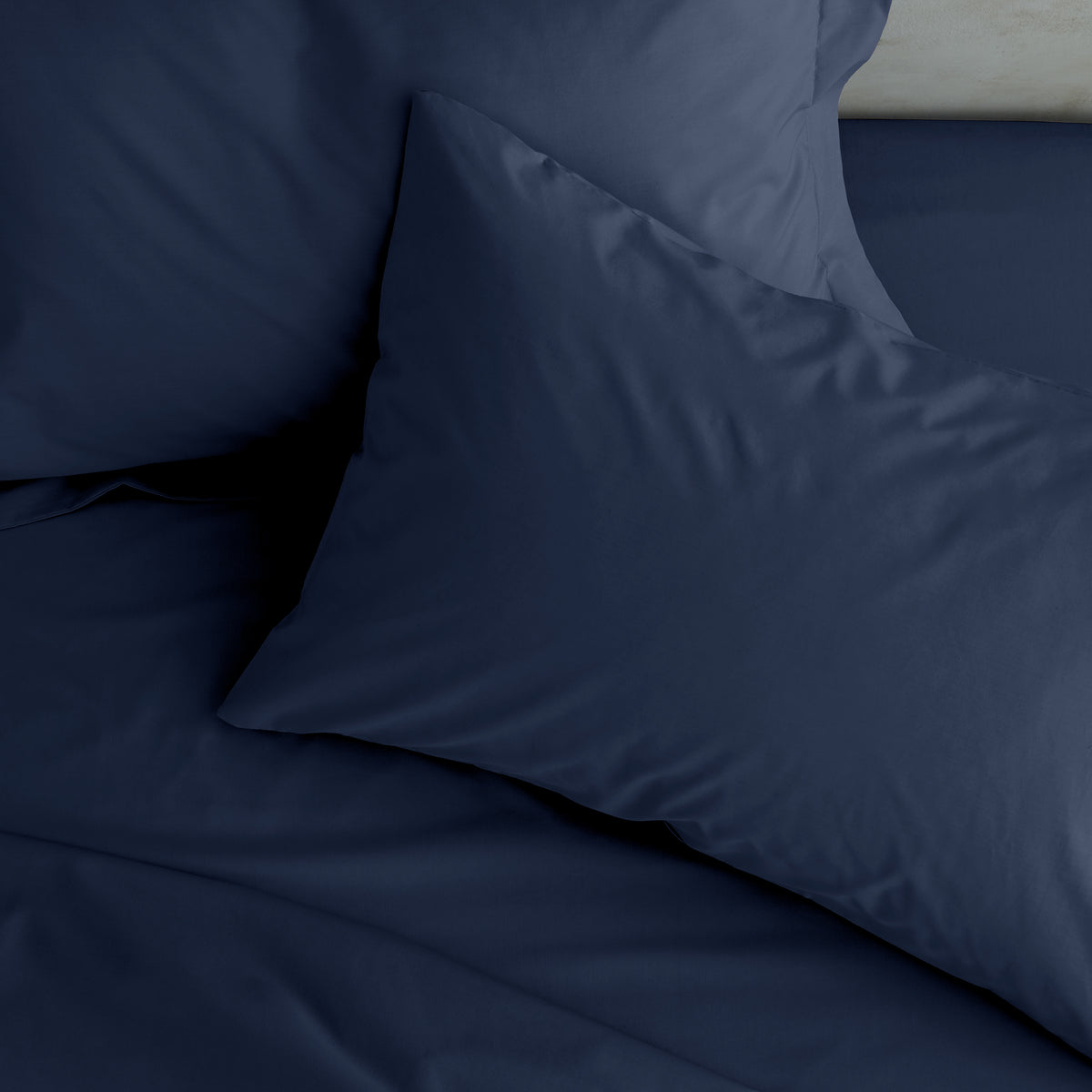 Catherine Lansfield Easy Iron Percale Weave Pillowcase Navy