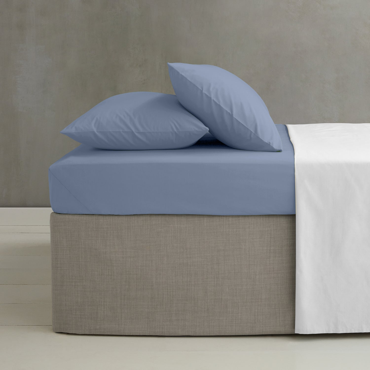 Catherine Lansfield Easy Iron Percale Weave Pillowcase Lansfield Blue