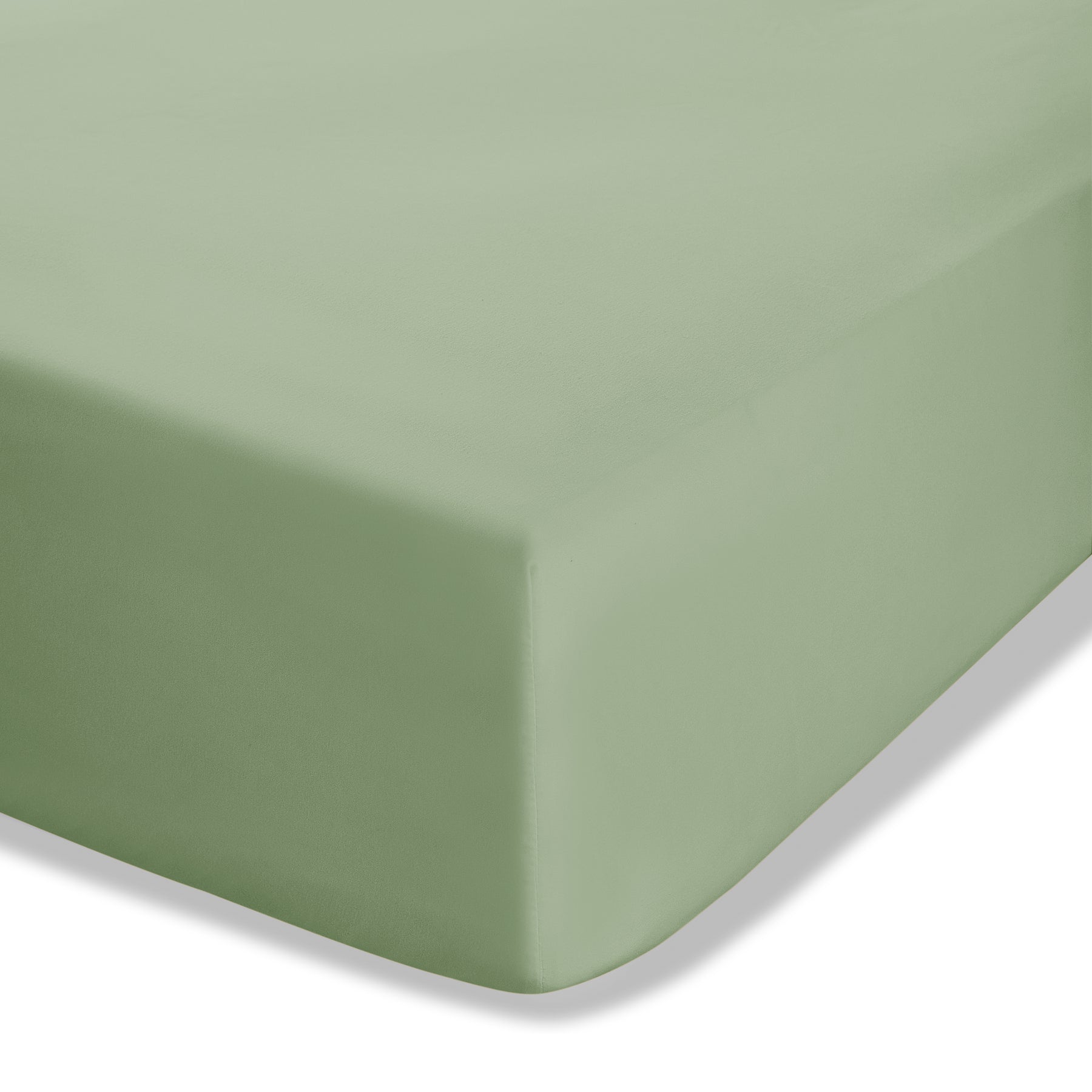 Catherine Lansfield Easy-Iron Percale Bed Linen Fitted Sheet Sage