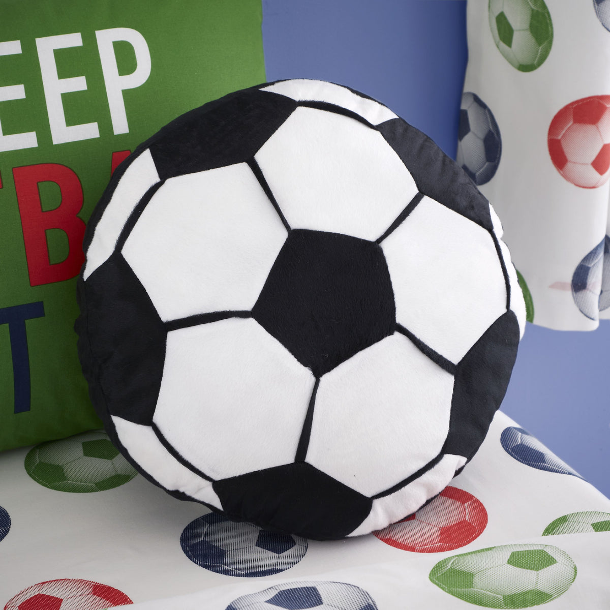 Catherine Lansfield Its A Goal 40cm x 40cm Filled Cushion Multi