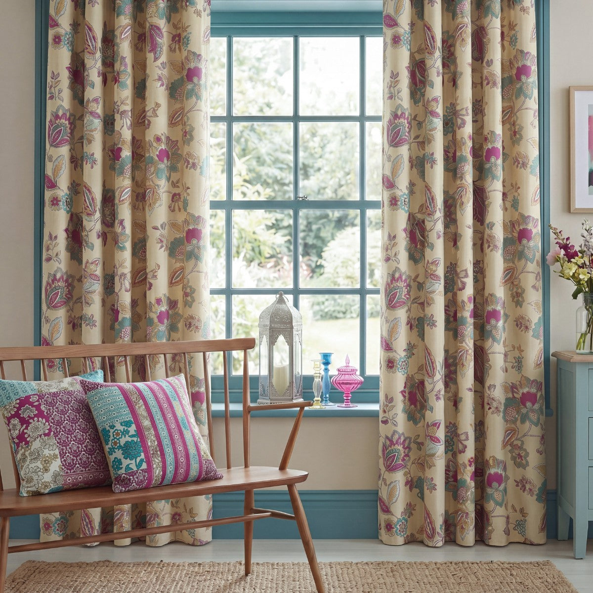 Dreams & Drapes Marinelli Thermal Lined Curtains Teal - 66 x 72