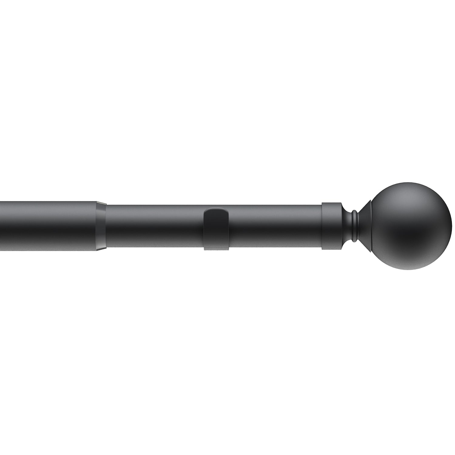 Ball 22-25mm Extendable Eyelet Curtain Pole Black