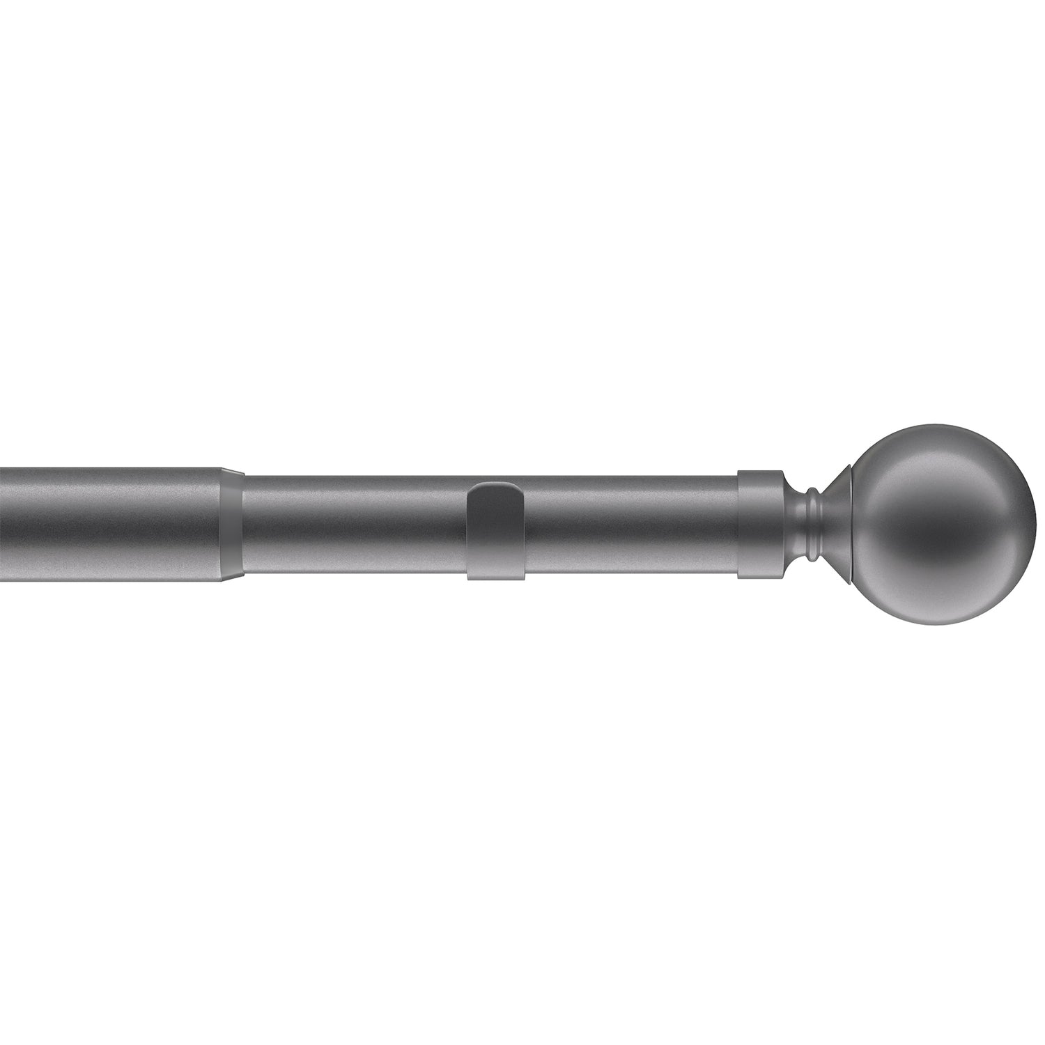 Ball 22-25mm Extendable Eyelet Curtain Pole Charcoal