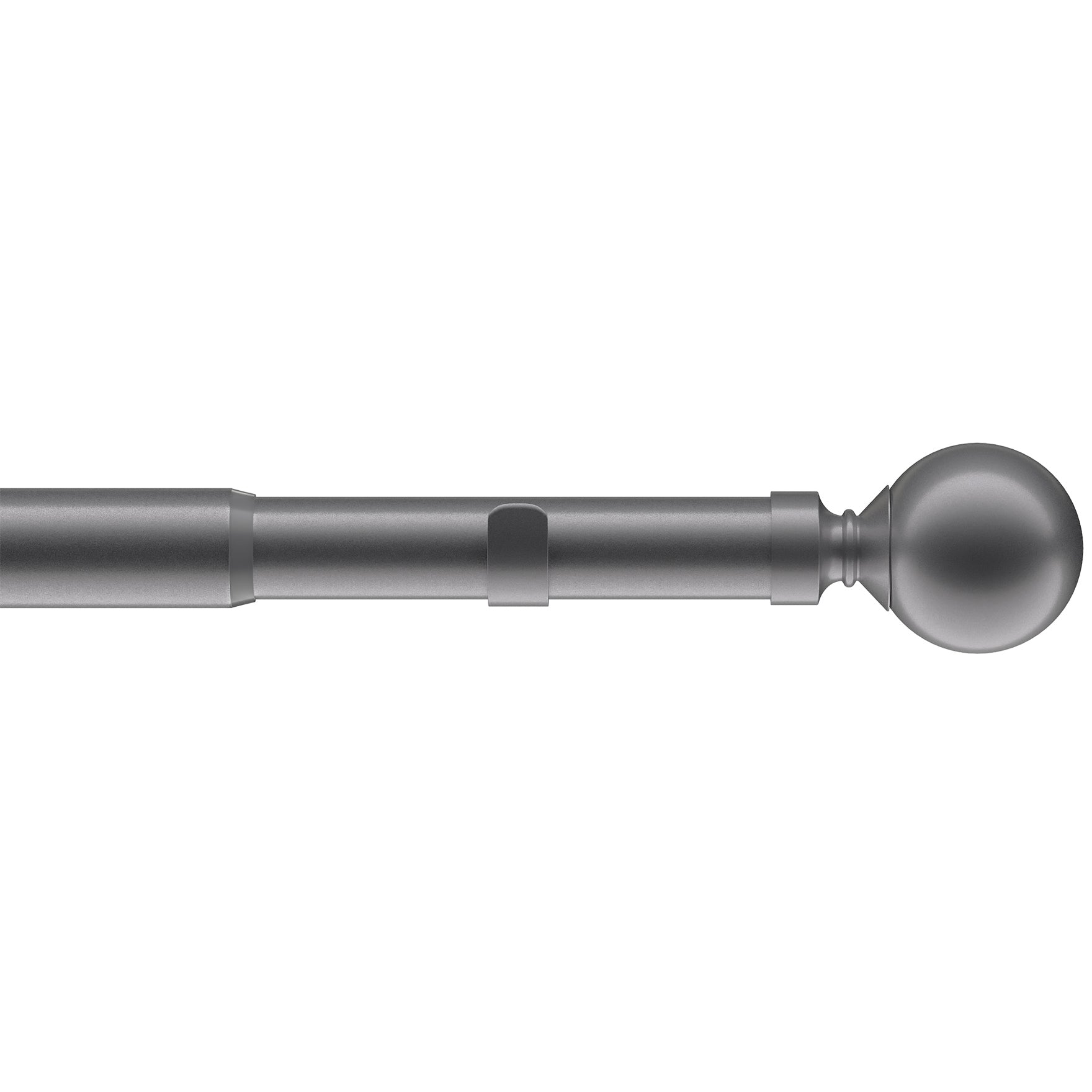 Ball 22-25mm Extendable Eyelet Curtain Pole Charcoal