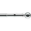 Ball 22-25mm Extendable Eyelet Curtain Pole Satin Silver