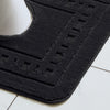 Catherine Lansfield Armoni Bath Mat and Pedestal Mat Black