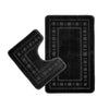 Catherine Lansfield Armoni Bath Mat and Pedestal Mat Black