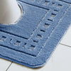 Catherine Lansfield Armoni Bath Mat and Pedestal Mat Blue