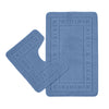 Catherine Lansfield Armoni Bath Mat and Pedestal Mat Blue
