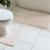 Catherine Lansfield Armoni Bath Mat and Pedestal Mat Cream