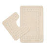 Catherine Lansfield Armoni Bath Mat and Pedestal Mat Cream