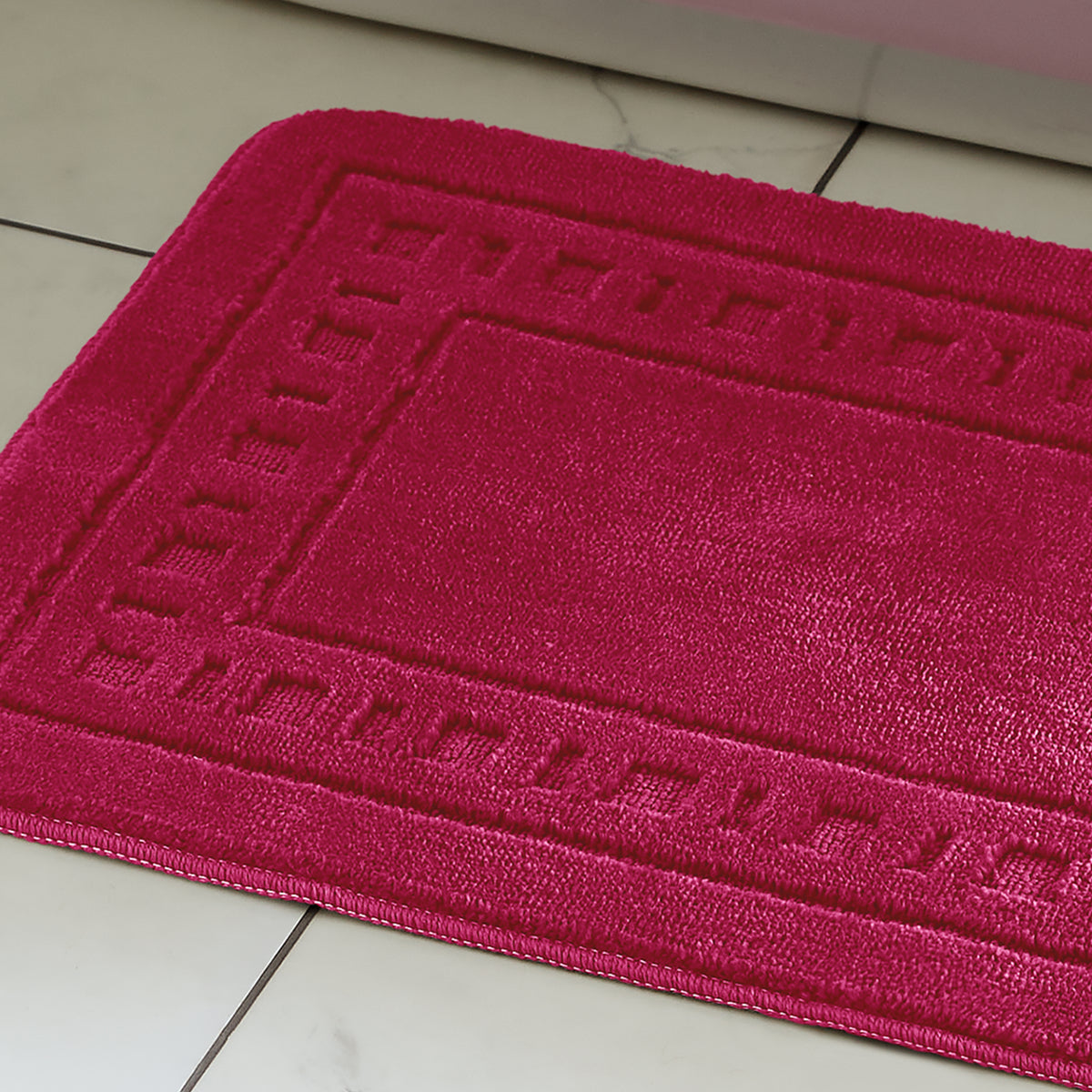 Catherine Lansfield Quick Dry Cotton Bath Mat Hot Pink