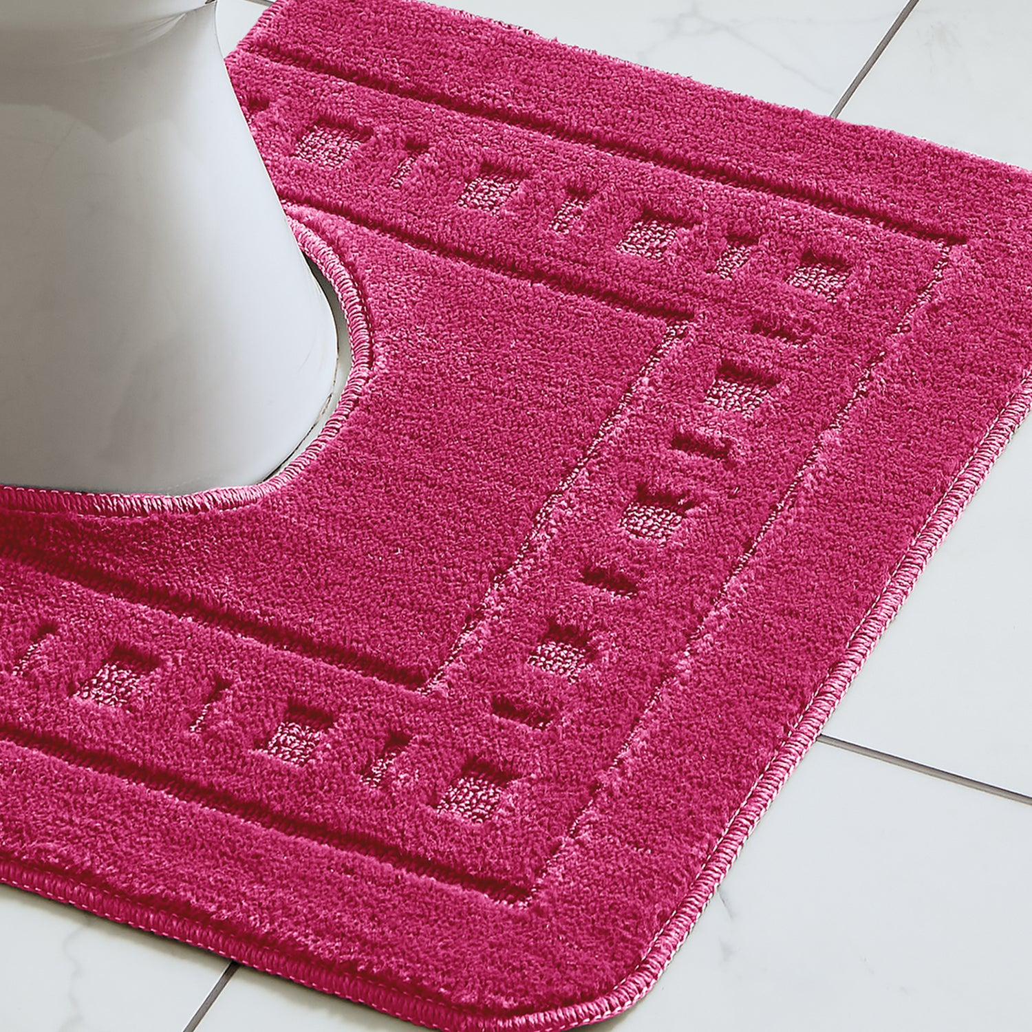 Catherine Lansfield Quick Dry Cotton Bath Mat Hot Pink