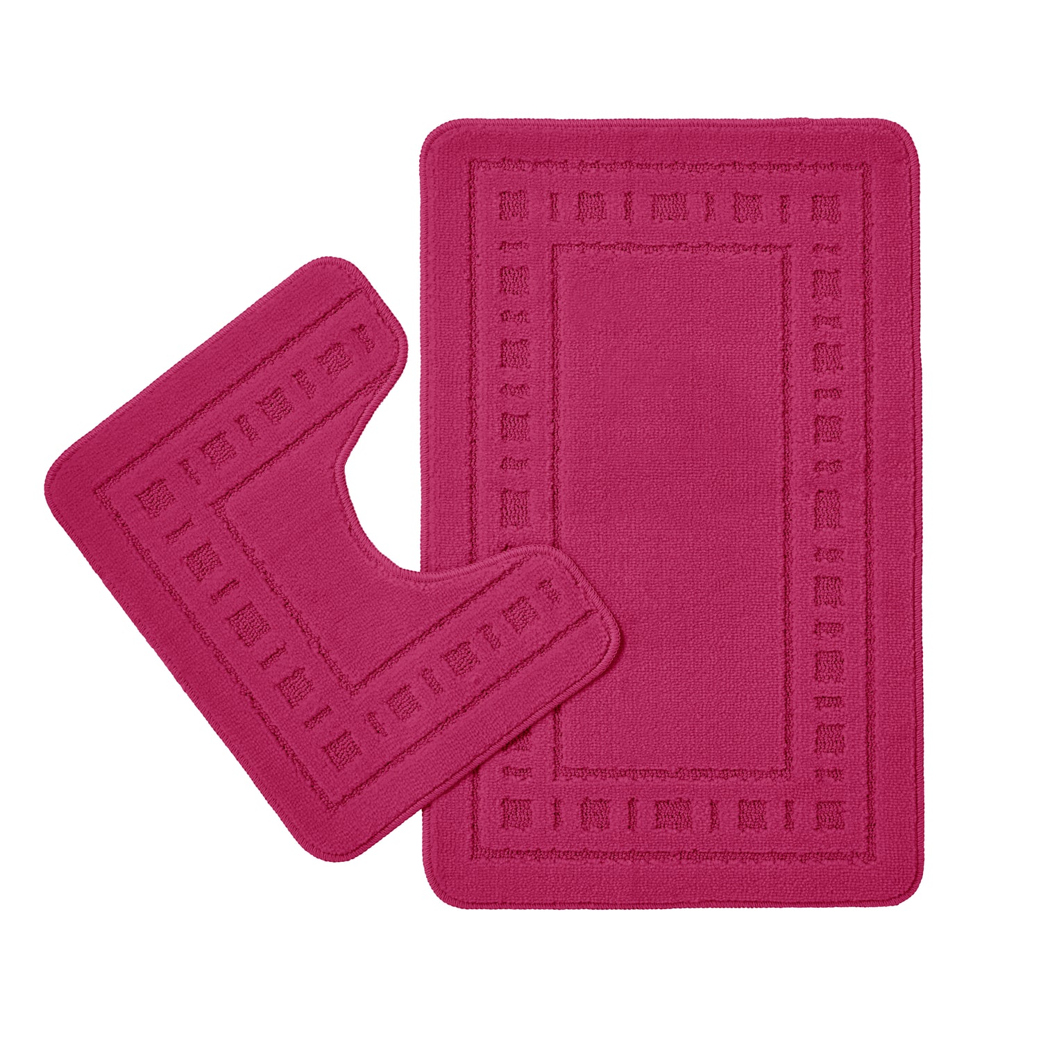 Catherine Lansfield Quick Dry Cotton Bath Mat Hot Pink