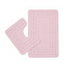 Catherine Lansfield Armoni Bath Mat and Pedestal Mat Pink
