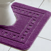Catherine Lansfield Quick Dry Cotton Bath Mat and Pedestal Set Plum