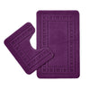 Catherine Lansfield Quick Dry Cotton Bath Mat and Pedestal Set Plum