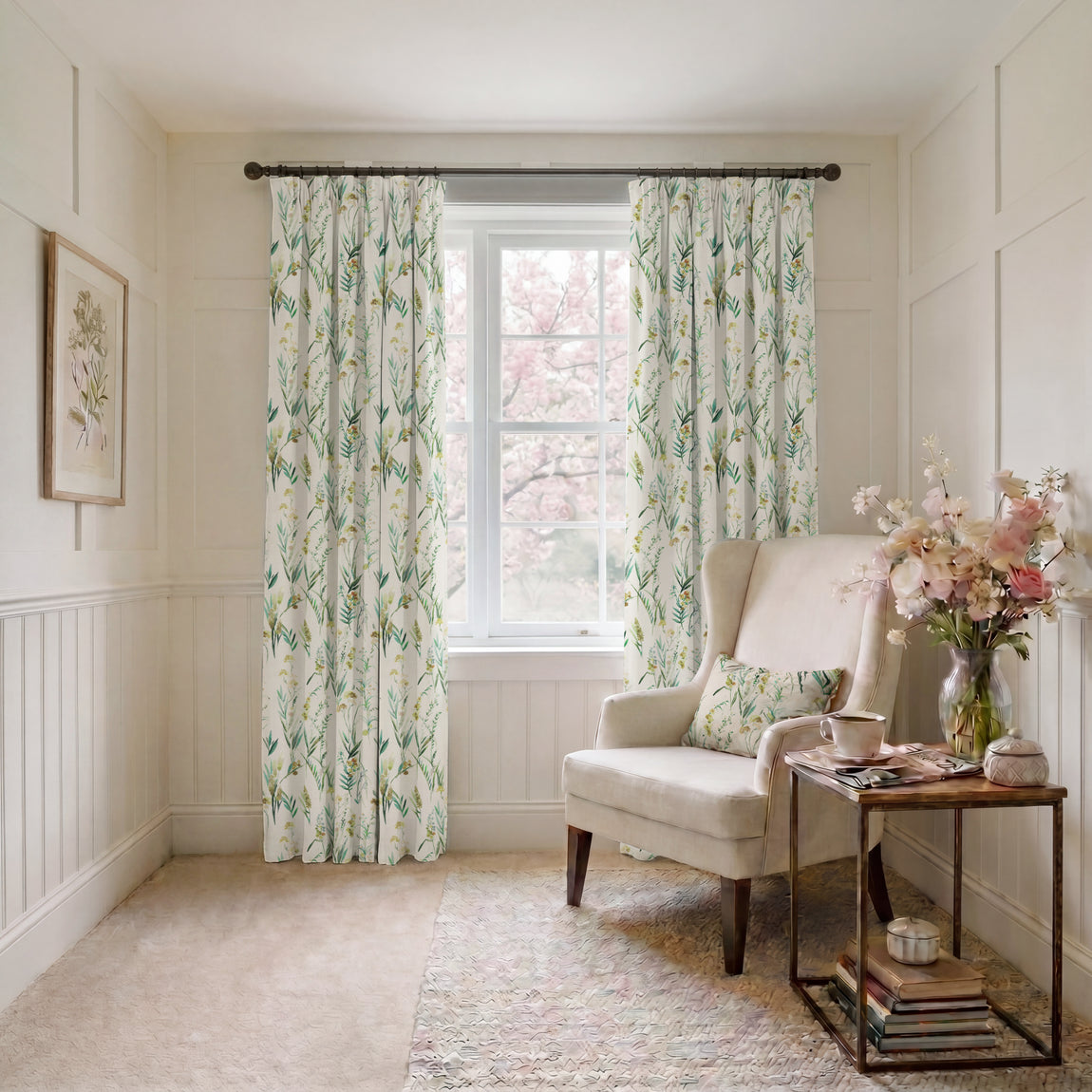 ANTE DECOR Combe Made To Measure Curtains Spring Linen