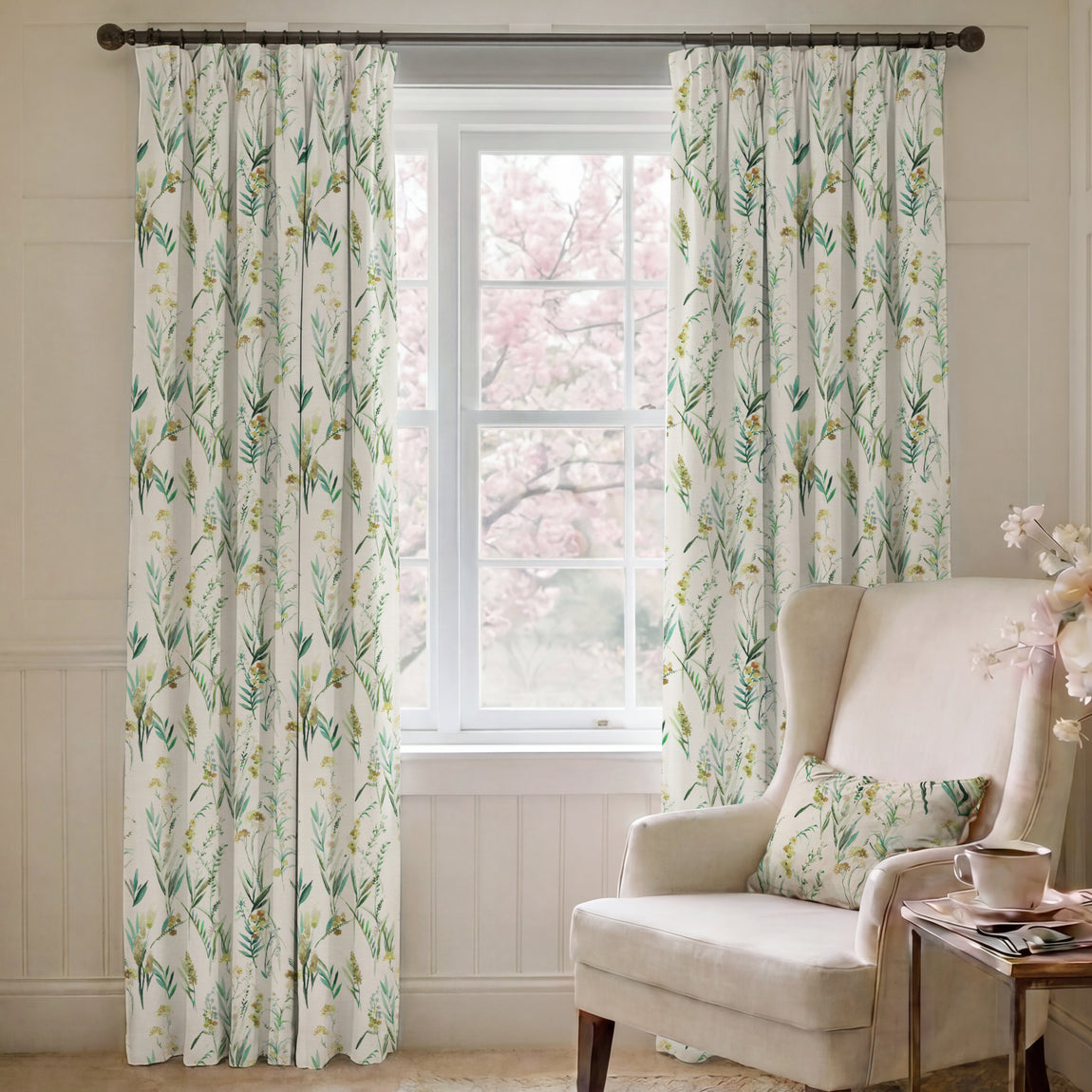 ANTE DECOR Combe Made To Measure Curtains Spring Linen