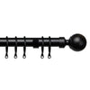 25-28mm Pristine Ball Pole Extendable Curtain Pole Black