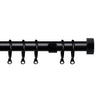 25-28mm Pristine Stud End Cap Pole Extendable Curtain Pole Black